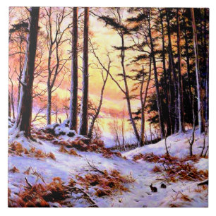 Carreau Afterglow, célèbre peinture de Joseph Farquharson,