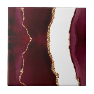 Carreau Agate liede vin et or