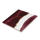 Carreau Agate liede vin et or (Côté)