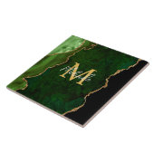 Carreau Agate Marbrée Verte et Dorée (Côté)
