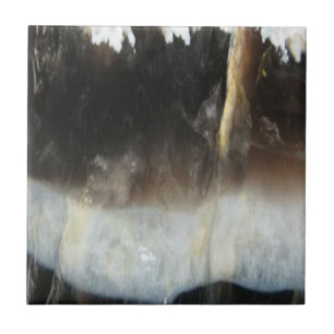 Carreau Agate noire rayée, pierre unique fraîche de nature