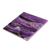 Carreau Agate Purple Gold Parties scintillant Nom personna (Côté)