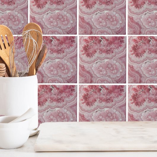 Carreau Agate rose moderne tendance