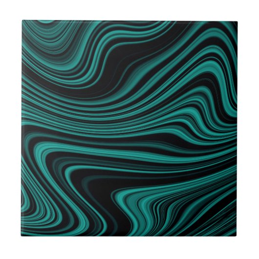 Carreau Agate Wavy Black & Emerald (Devant)