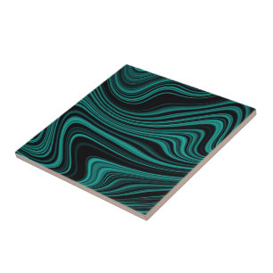 Carreau Agate Wavy Black & Emerald