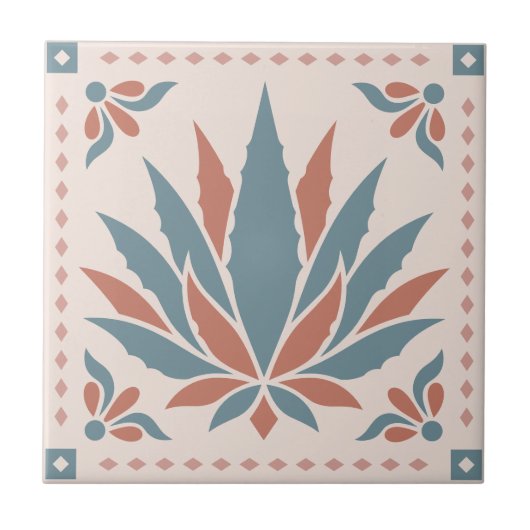 Carreau Agave - Southwest Folk Pattern (Devant)