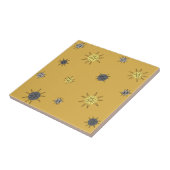 Carreau Âge atomique Starburst Planètes Ochre Grey (Côté)