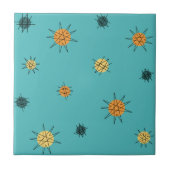 Carreau Âge atomique Starburst Planètes Turquoise (Devant)