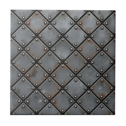 Carreau Aged Iron Plate and Rivets #21 ID1227 (Devant)