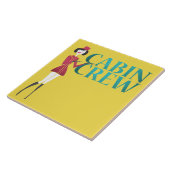 Carreau Agent de bord avec typographie de l'équipage Cabin (Côté)