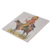 Carreau Agni, Dieu du feu, gravé par le tarte de Charles (Côté)