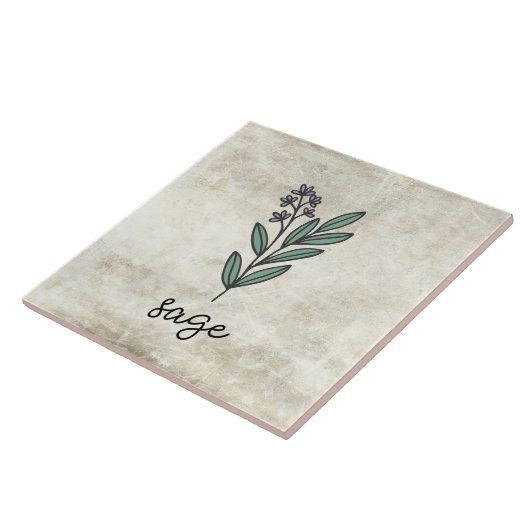 Carreau Agritourisme Rustique Herbes Sage (Côté)