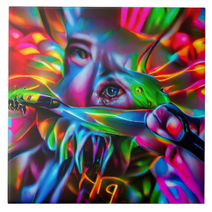 Carreau Aichmophobie : Art Surréel Vivid