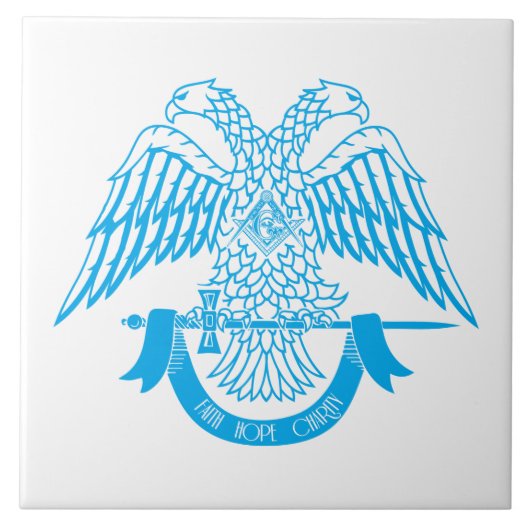 Carreau Aigle à deux têtes comme symbole maçonnique (Devant)