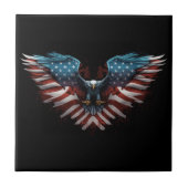Carreau aigle avec drapeau américain (Devant)