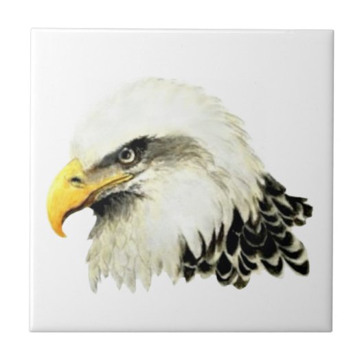 Carreau Aigle d'aquarelle Oiseau Art de la faune (Devant)