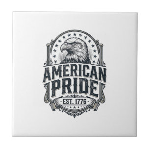 Carreau Aigle de fierté américaine Chemise patriotique vin
