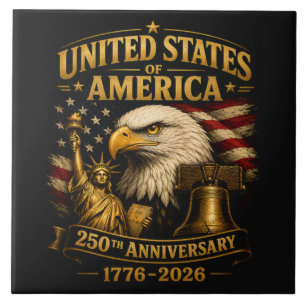 Carreau Aigle du 250e anniversaire des États-Unis d'Amériq