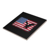 Carreau Aigle du drapeau américain USA (Côté)