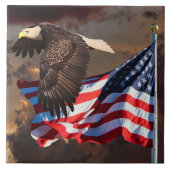 CARREAU AIGLE ET DRAPEAU (Devant)