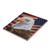 Carreau Aigle et drapeau américains (Côté)