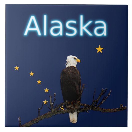 Carreau Aigle Et Drapeau De L'Alaska (Devant)
