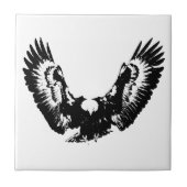 Carreau Aigle noir et blanc (Devant)