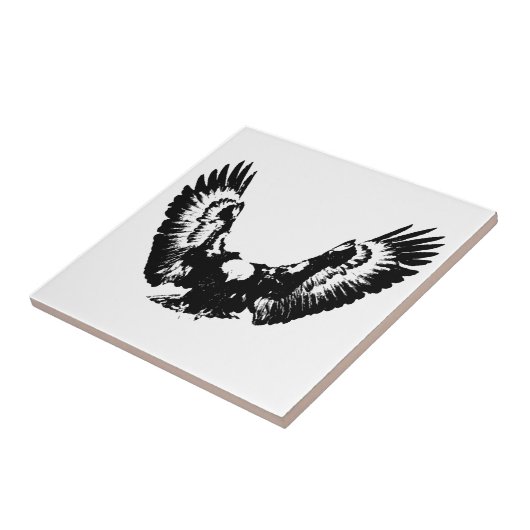 Carreau Aigle noir et blanc (Côté)