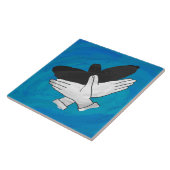 Carreau Aigle Ombre Sur Bleu (Côté)