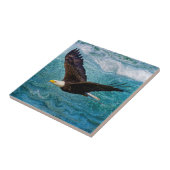 Carreau Aigle qui s'envole au-dessus de la tempête (Côté)