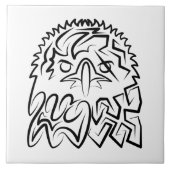 Carreau Aigle tribale noire et blanche (Devant)