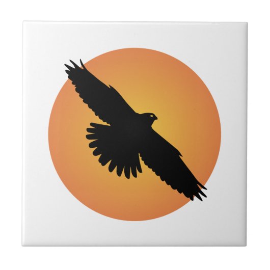 Carreau Aigle volant à l'avant du soleil (Devant)