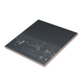 Carreau Aigrettes Sur L'Océan Bleu De Minuit (Côté)