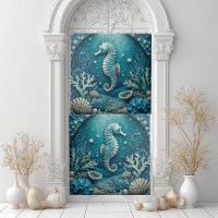Aigue-marine Hippocampe Coquillages Coraux Récif