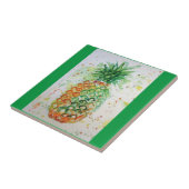 Carreau Aiguille Fruit Nourriture Tropical Art Orange Lime (Côté)