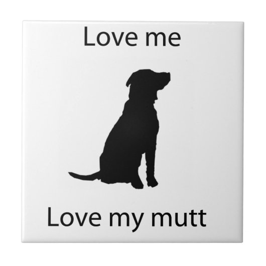 Carreau Aimez-moi amour mon chien (Devant)