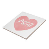 Carreau Aimez-vous maman texte, le coeur rose du jour de l (Côté)