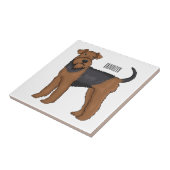 Carreau Airedale terrier dog cartoon (Côté)