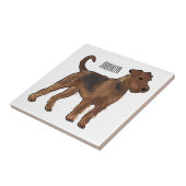 Carreau Airedale terrier dog cartoon (Côté)