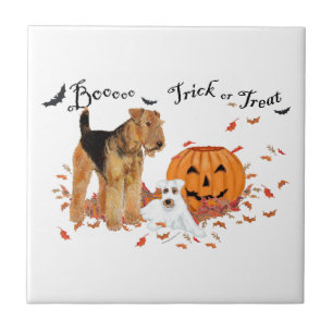 Carreau Airedale Terrier Halloween