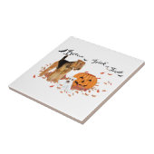 Carreau Airedale Terrier Halloween (Côté)