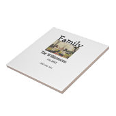 Carreau Ajouter le nom de famille photo année rustique vin (Côté)