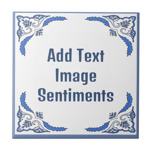 Carreau Ajouter le texte Carrelage, Néerlandais Look, Pers (Devant)