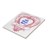 Carreau Ajouter Un Message Spécial Photo Red Hearts (Côté)