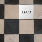 Carreau Ajouter votre logo commercial Rectangle Simple Min