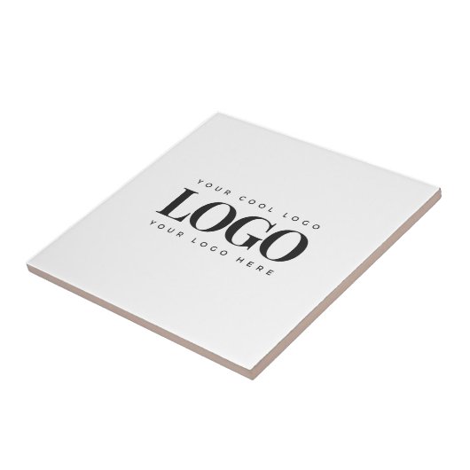 Carreau Ajouter votre logo commercial Rectangle Simple Min (Côté)