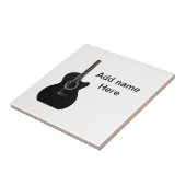 Carreau Ajouter votre nom texte brun acoustique guitare éd (Côté)