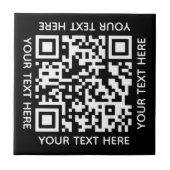 Carreau Ajouter votre propre code QR texte Scan Minimal Si (Devant)