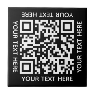 Carreau Ajouter votre propre code QR texte Scan Minimal Si