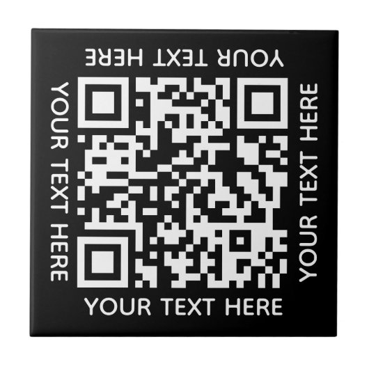 Carreau Ajouter votre propre code QR texte Scan Minimal Si (Devant)